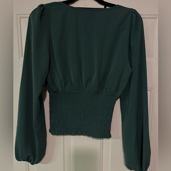 Wishlist Apparel Smocked Chiffon Women's Top-Size Medium-Balloon Sleeves - Picture 9 of 16